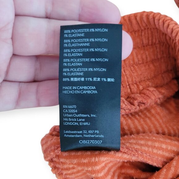 Urban Outfitters Corduroy Cargo Pants Small Stretch Waist Rust - Picture 16 of 16